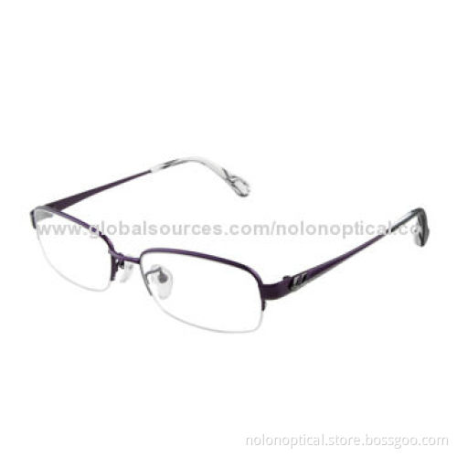 Fashion titanium women eyeglass frames, logo can be printed